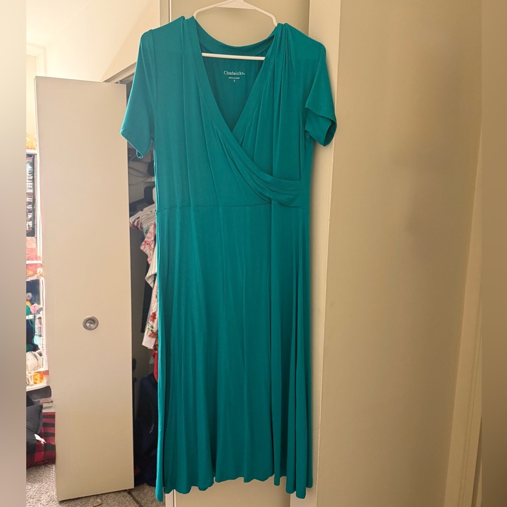 Chadwicks Turquoise Midi Dress
